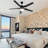 52 Inch 5 Blades Modern Ceiling Fan For Indoor With Lights And Remote Control