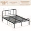 Metal-Framed Bed with High Headboard-1024030405-988561490