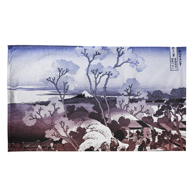 Tea Towel Kitchen Towel, Cotton Twill, Light Blue/Brown