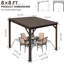 Pergola en métal avec système de drainage intégré, toit en acier galvanisé-137458097-137458101