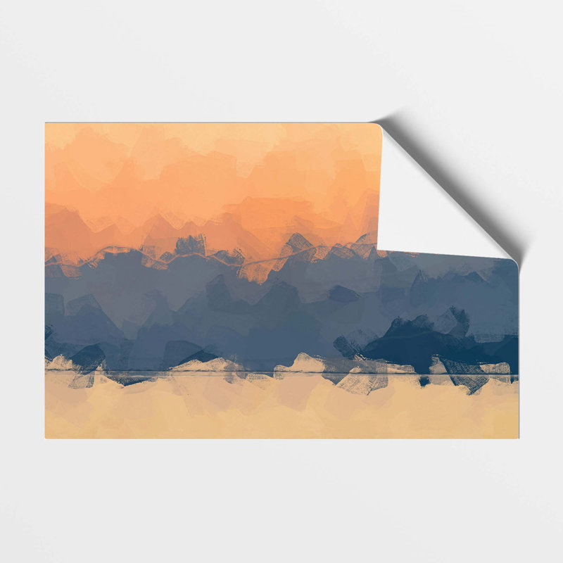 Orange Sunset in Greece - Frameless Print, 59.4 cm H x 84.1 cm W