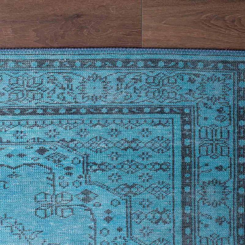 Premium Machine Washable Carpet, 4.6 x 6.2 Feet, 100% Polyester, 1850 g/m² | Pile Height: 0.2 Inches | Eco-Friendly Recycled Poly Cotton Underside | Perfect for Living Room, Bedroom, and High-Traffic Areas