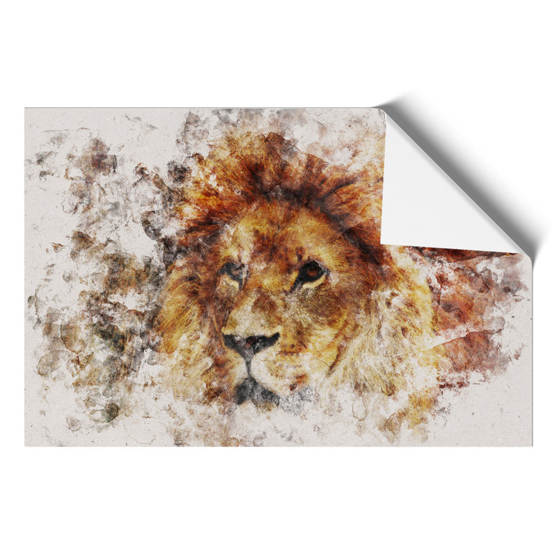 Lion Watercolour - Frameless Print, 42cm H x 59cm W x 0.1cm D
