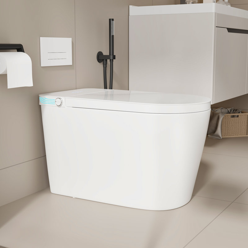 Modern Smart Toilet W/ Heated Seat & Self-Cleaning Nozzle - 27.6X15.9X17.7, 4.88L Flush