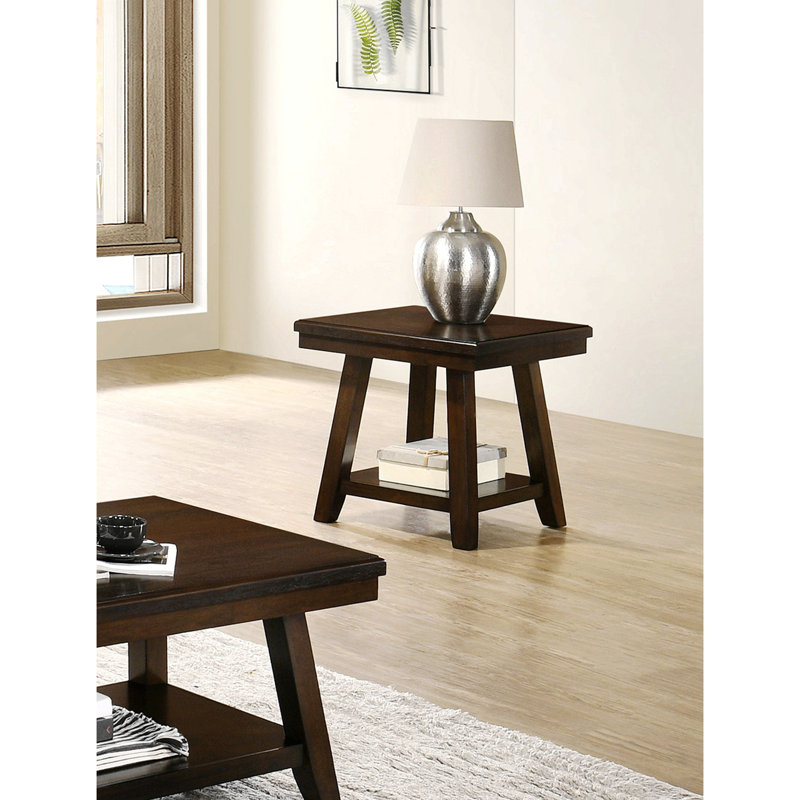 Table de bout rectangulaire en espresso foncé