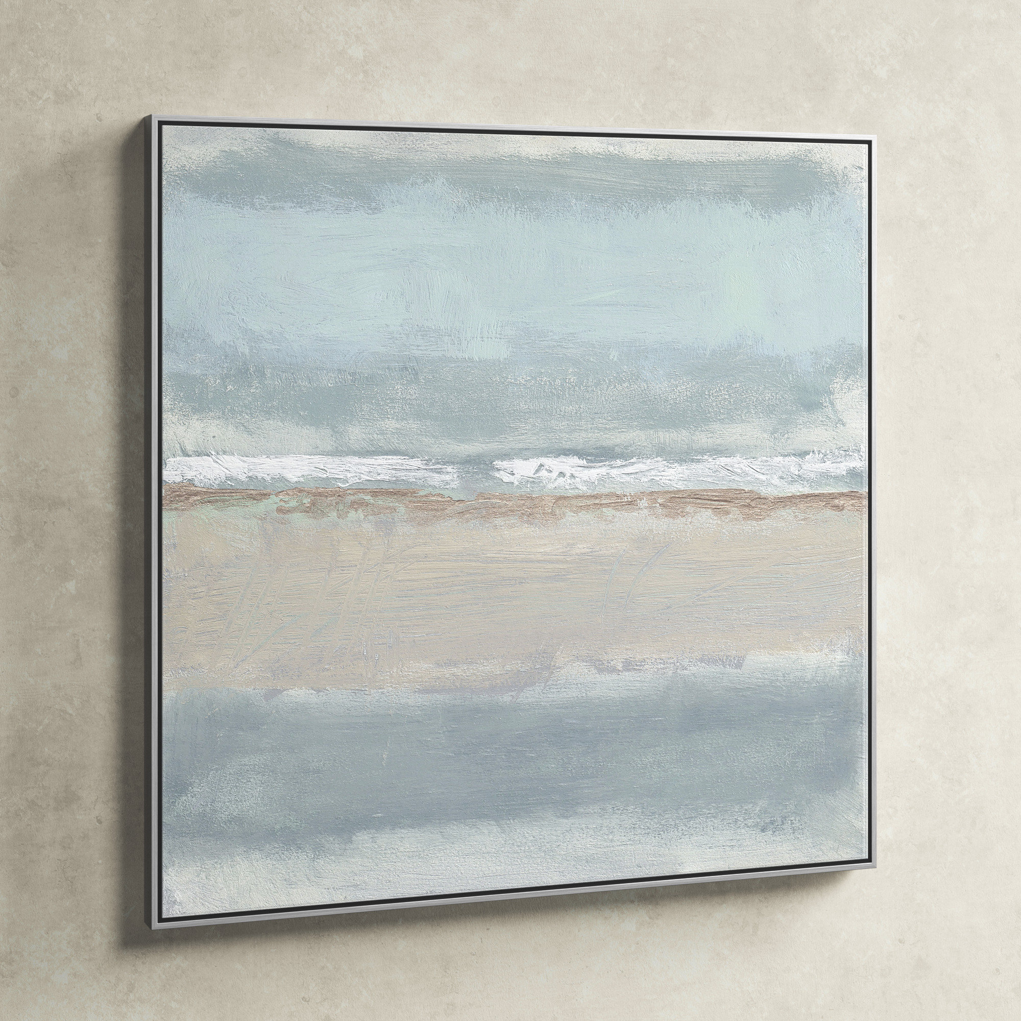 Serenity 1 by Filippo Ioco, Silver , 45" H x 45" W x 2" D