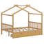 Lit plateforme House avec deux tiroirs, tête et pied de lit, toit-432655056
