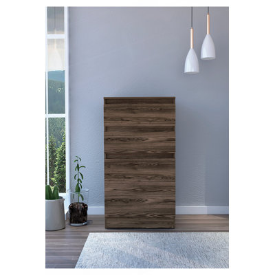 Commode H 43 po, boîte à bijoux, miroir, armoire à une porte, deux tiroirs