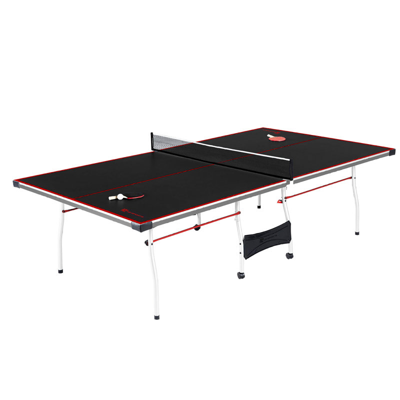 MD Sports Official Size 15mm 4 Piece Indoor Ping Pong Tennis Table, Black