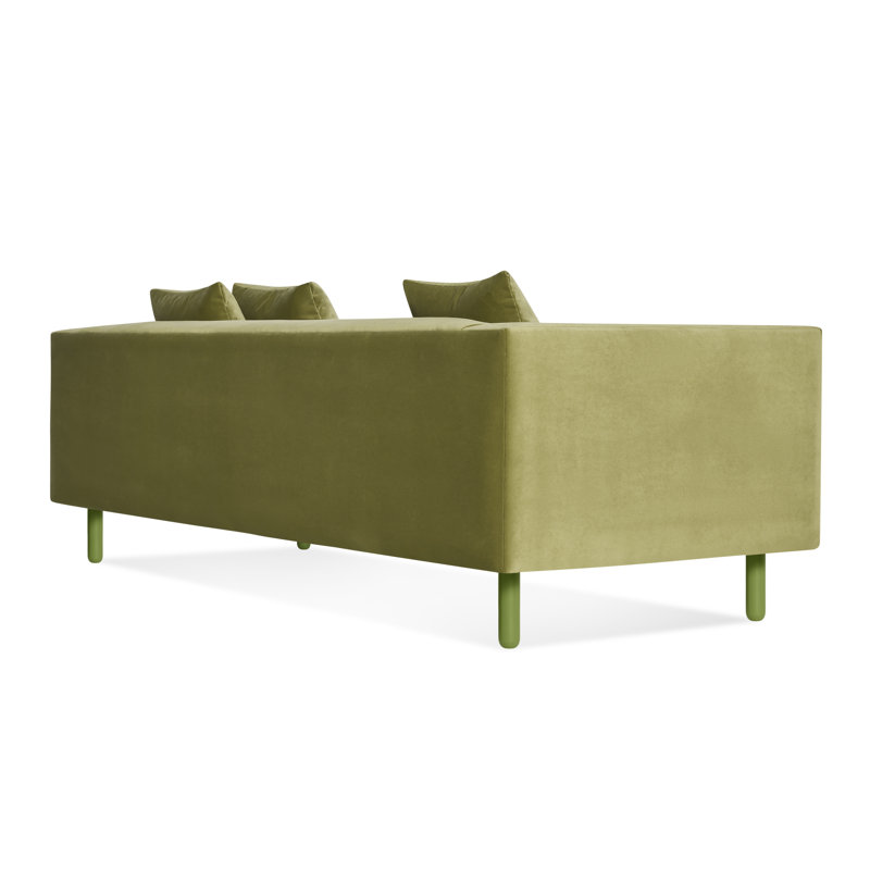 Mono Sofa, Bella Loden Performance Velvet, Grasshopper