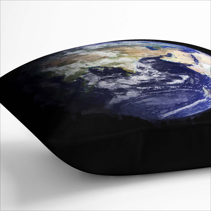 Square Throw Cushion, 40cm H x 40cm W x 15cm D, Black