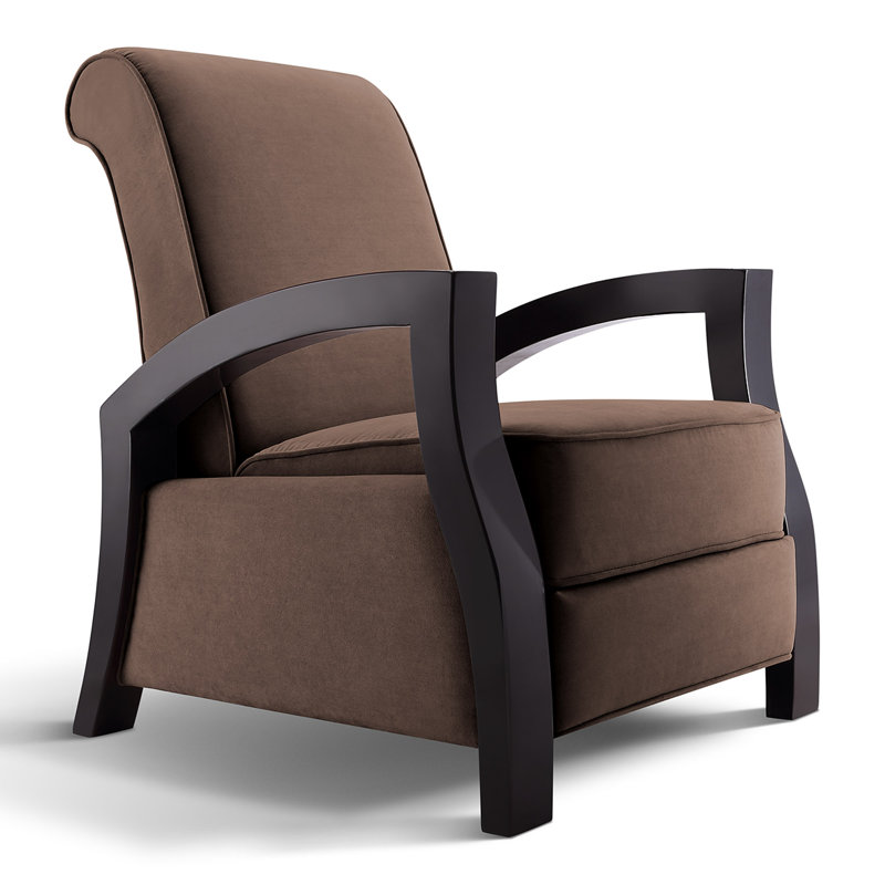 Kuta Upholstered Recliner, Chocolate