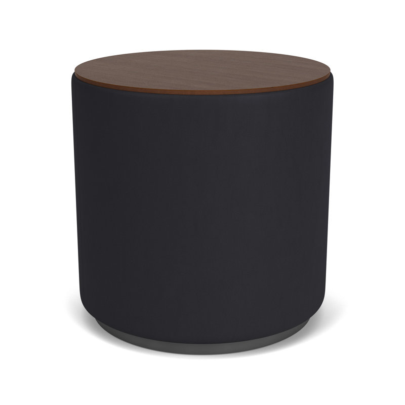 Table de réception avec plateau en stratifié Darsey, Noyer Riftwood, 20", Gris anthracite; noir Patriot Plus
