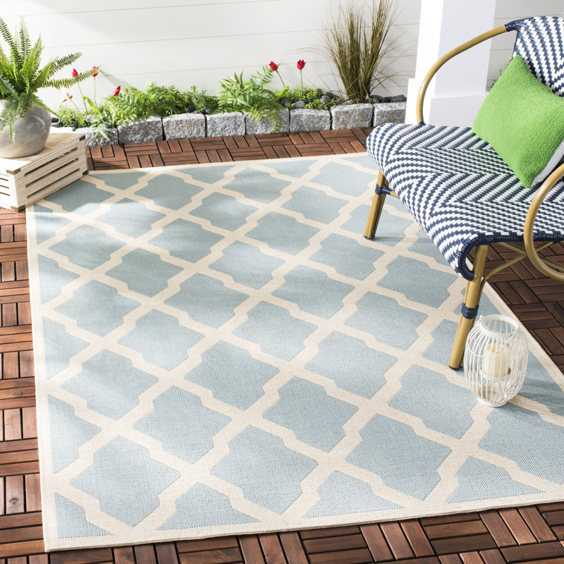 Adler Performance Geometric Indoor/Outdoor Area Rug, Rectangle 5'3" x 7'6"