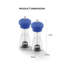 Set of 2 Manual Salt and Pepper Mills with Twist to Grind Mechanism, Adjustable From Coarse to Fine, Colour Me Happy-1089409452