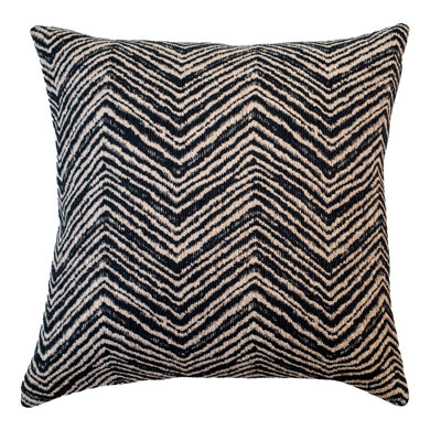 Auroora Abstract Black Sqaure Cushion
