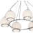 Preston 6-Light Integrated LED Indoor Chrome Chandelier with Etched White Cased Glass Round Sphere Globe Orb Shades