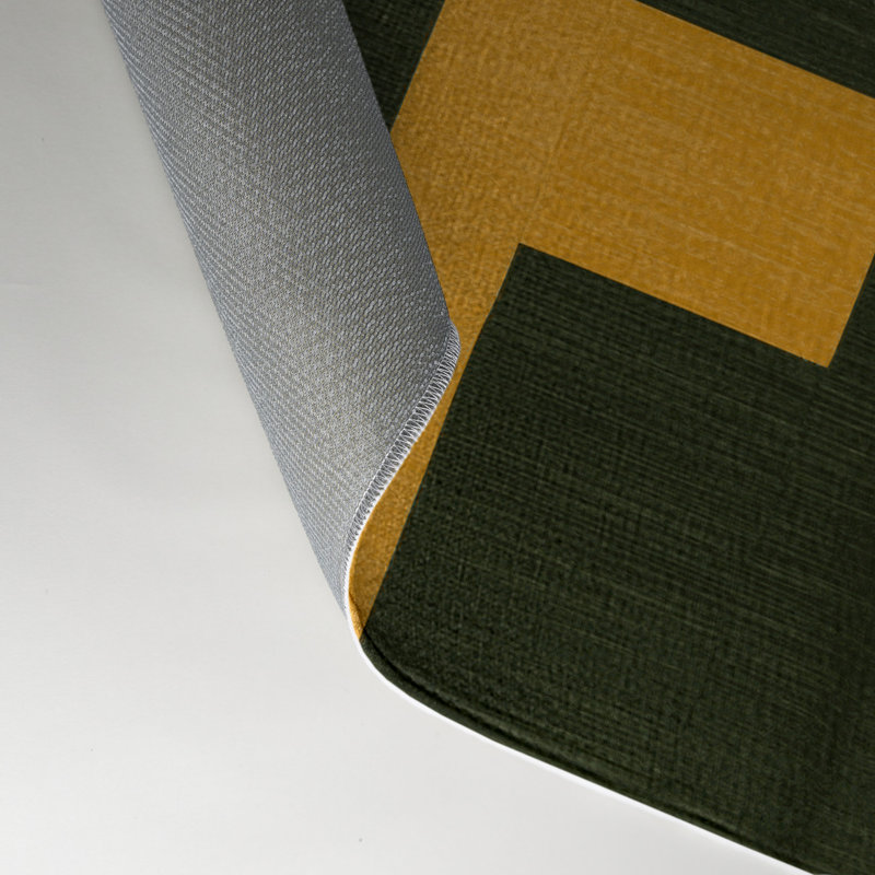Tapis d'intérieur et d'extérieur à carreaux vert, Rectangle 5 pi x 7 pi