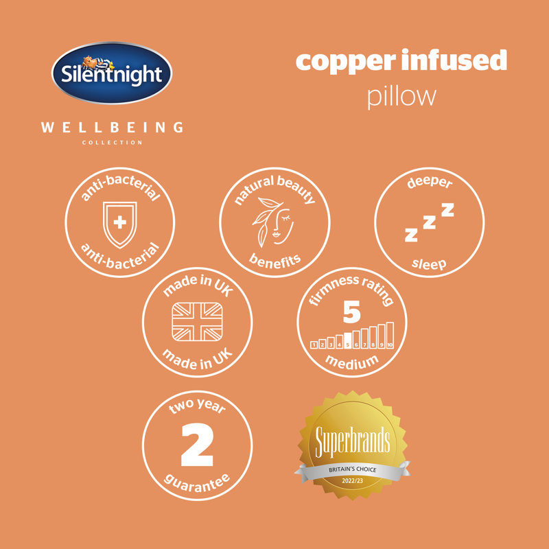 Wellbeing Collection Copper Infused Pillow