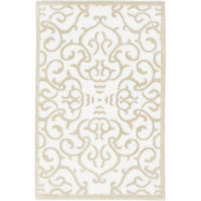 Tapis blanc / beige Anah, Rectangle 2 pi x 3 pi 1 po