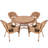 4 - Person Patio Dining Set with Round Table , Cushions Included-12655411-12638217