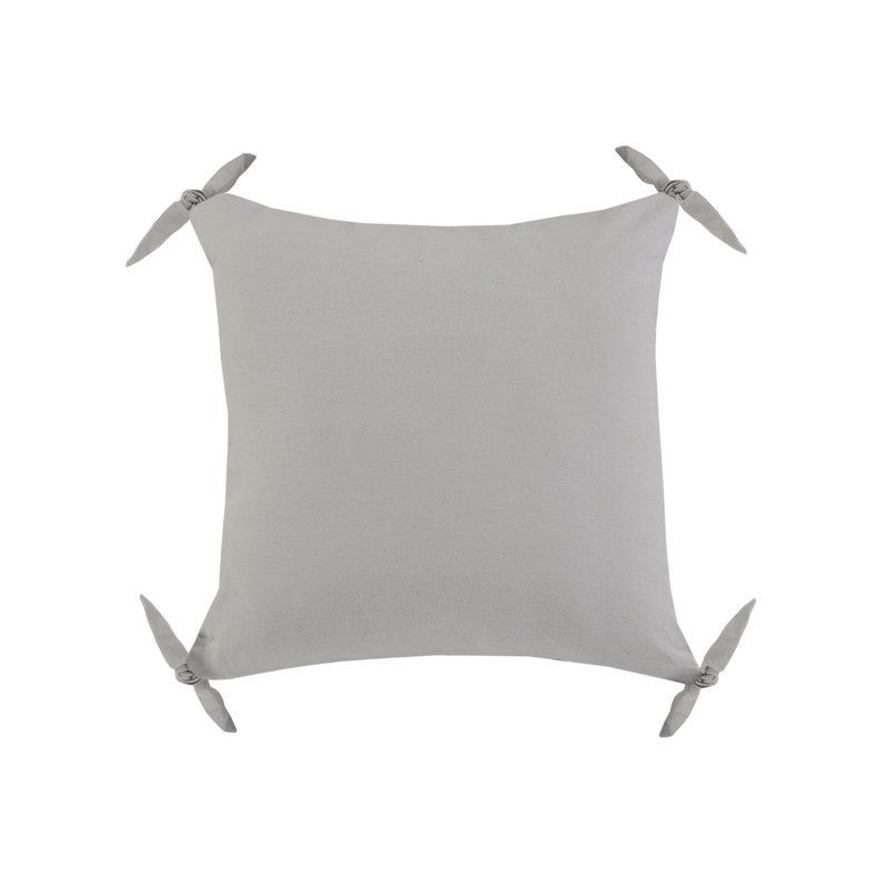 Housse de coussin en coton Amrita, Gris clair, Housse de coussin seulement - sans coussin