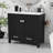 Elegant Bathroom Vanity Set With Vanities  Ceramic Sinks And Partitioned Drawers-156047306-156047305-156047310
