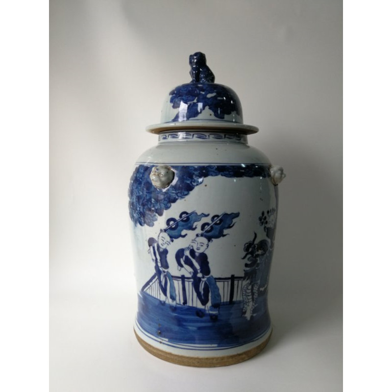 Handmade Porcelain China Ginger Jar