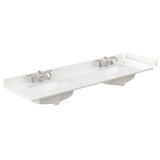 72" Double Countertop with Square Sinks (3-Hole), Backsplash & Sidesplash