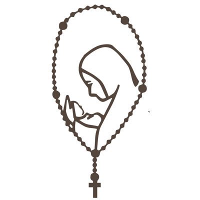 Décalcomanie murale marie rosary maman