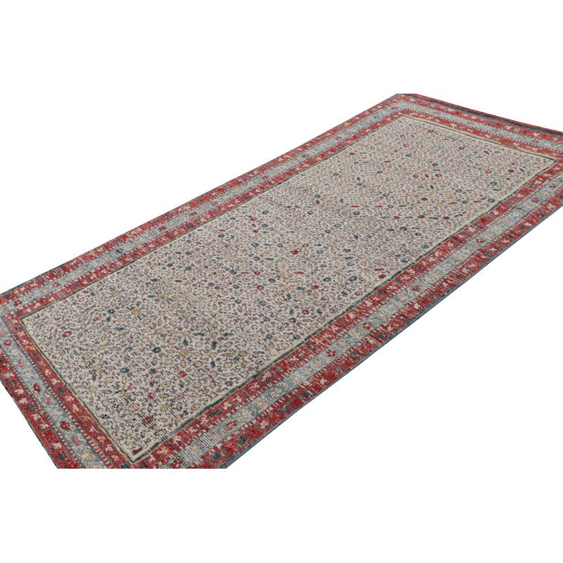 Burano Wool Floral Area Rug, Runner 2'6" x 10'