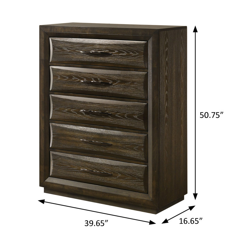 Commode transitionnelle l 39,65 po, brun