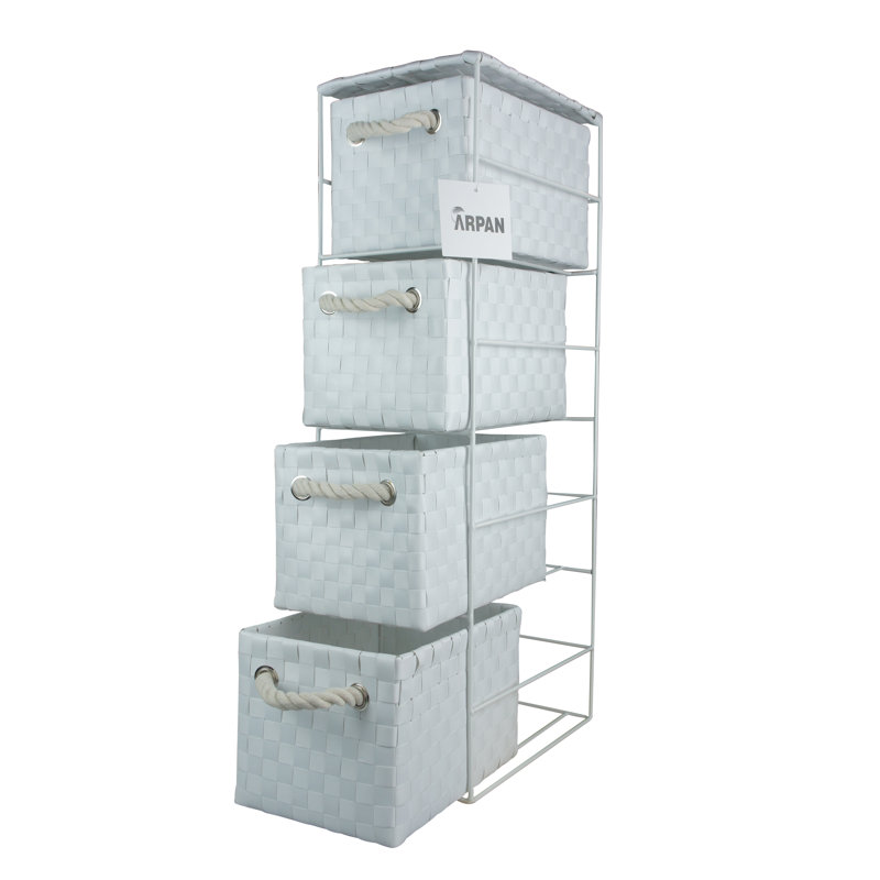 65cm H x 18cm W Utility Cart, White