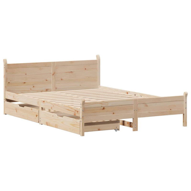 Storage Bed, Double (4'6), Brown