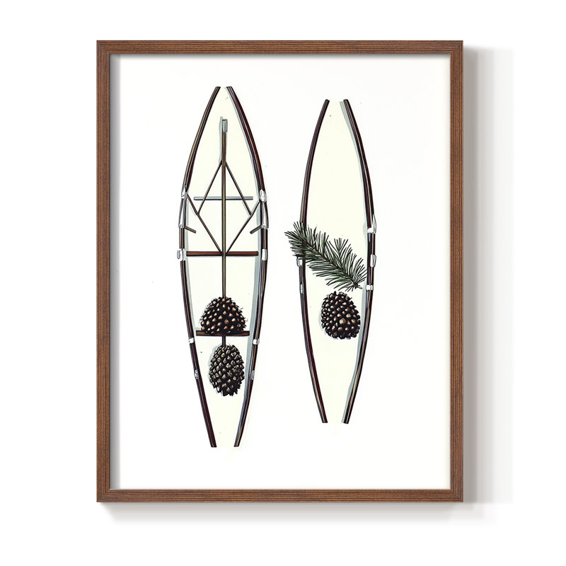 Framed Print - Solid Wood, 15" H x 12" W, Walnut