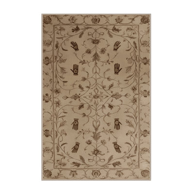 Machine Washable French Brown Area Rug