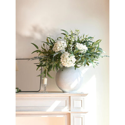 Fake Flowers Home Decor Faux Eucalyptus Gre...
