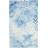 Dip Dye Hand Tufted Wool/Cotton Geometric Rug in Ivory/Blue-1322090083