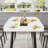 Rectangular with Steel Base Dining Table-1411107160