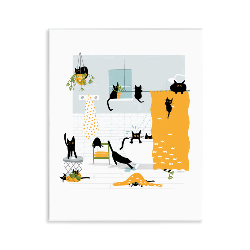 «Black Cats Bath Time» par Leeza Hernandez