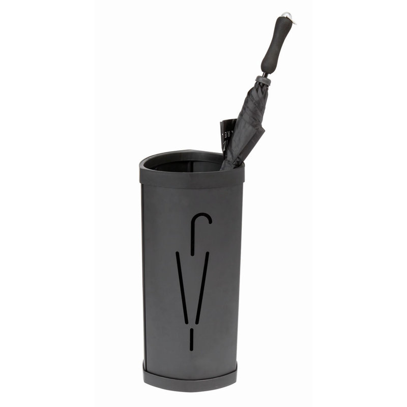Abiha Metal Freestanding Umbrella Stand, Black