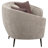 Aura Beige Upholstered Curved Sofa
