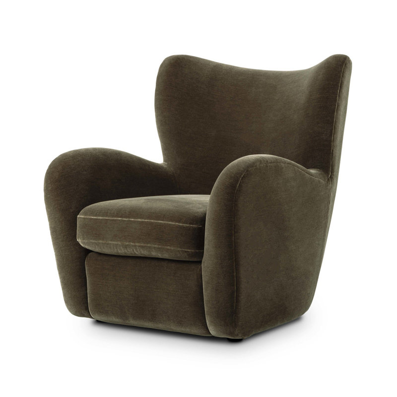Amelie Chair-Beige Shearling, Monte Olive Performance Velvet