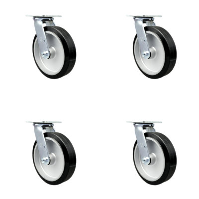 Rubber on Aluminum Caster