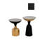 Table d'appoint Modern Glam, 1 pièce, finition dorée et noire, plateau miroir gris foncé (16,5 po x 18,1 po x 16,5 po) | Fabrication 100% métal, épaisseur de 0,16 pouce | Électrostatique thermolaqué pour plus de durabilité, décor élégant pour toute pièce-1303747102-1303747101