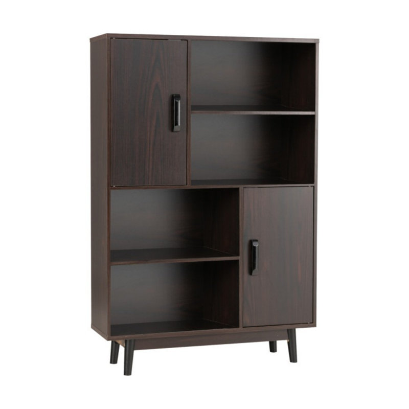 Buffet avec tablette de porte, Marron foncé