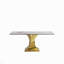 Table de salle à manger de 71 po rectangulaire pour 6 à 8 personnes, table de cuisine moderne avec base en sablier élégante, grande table de salle à manger (blanc) - (table seulement)-1191693871