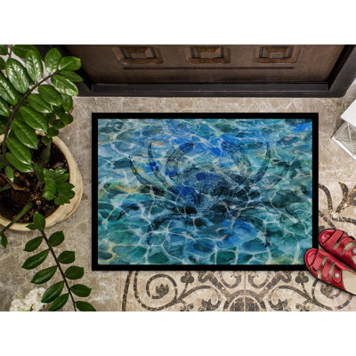 Crabe sous l’eau 36 po x 24 po tapis de porte extérieur antidérapant Kenner