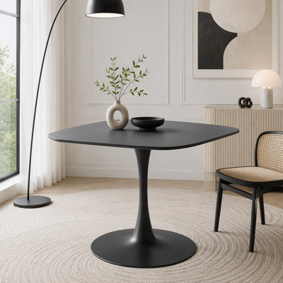 Table tulipe carrée 24 pouces avec base en métal