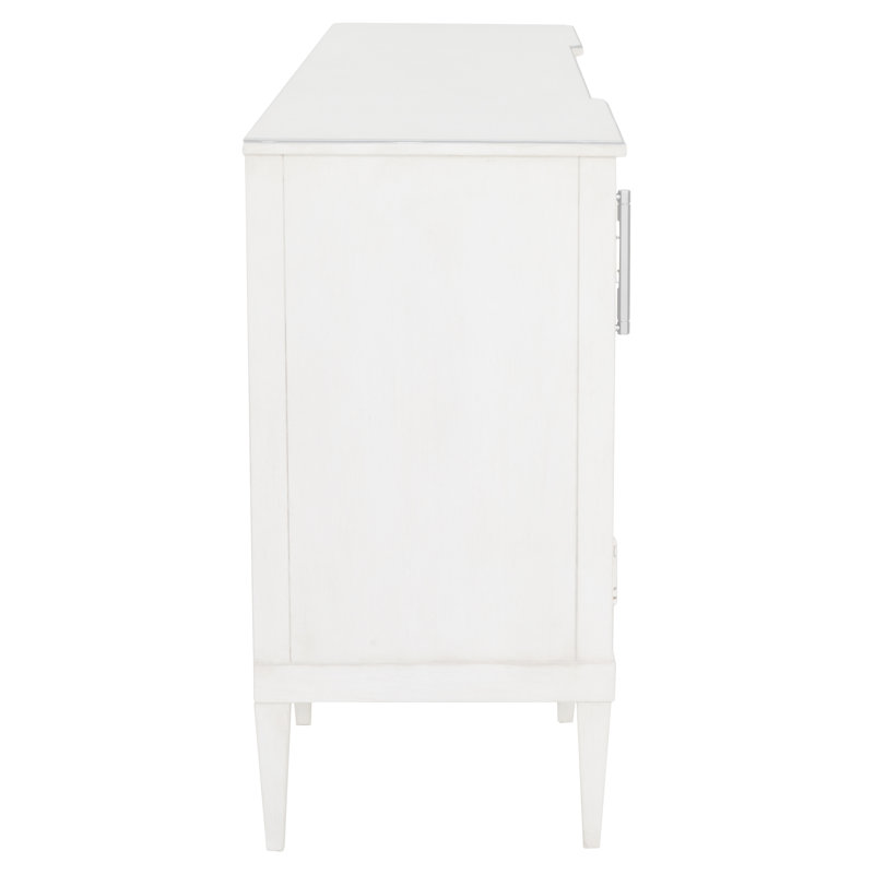 Camille 79.5" Credenza, Linen/Antique Pewter